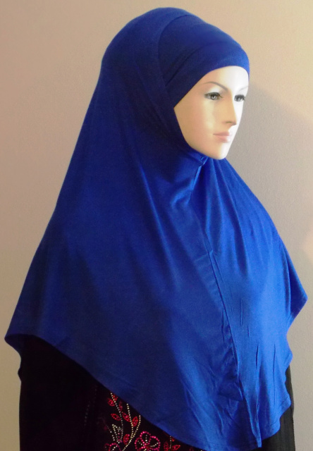 Royal Blue Long Amira Hijab 14
